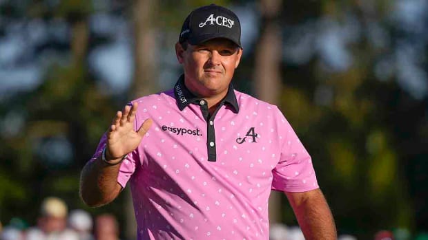 Patrick Reed is pictured at the 2023 Masters.
